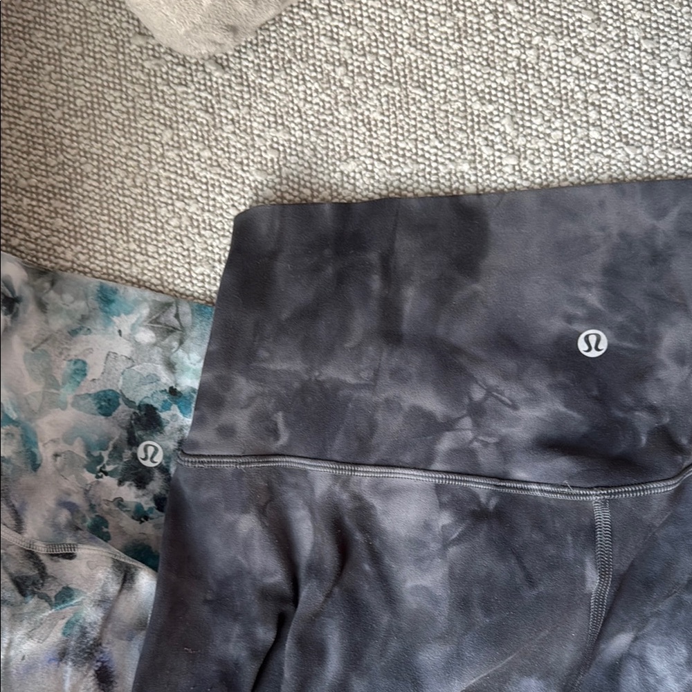 Lululemon Patterned and Black Leggings - Picture 3 of 5
